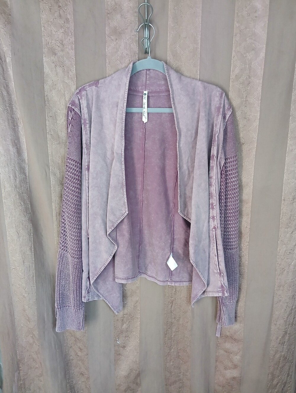💎 Leo & Nicole Women's Top Open Cardigan Cotton Boho Mineral Wash #0479